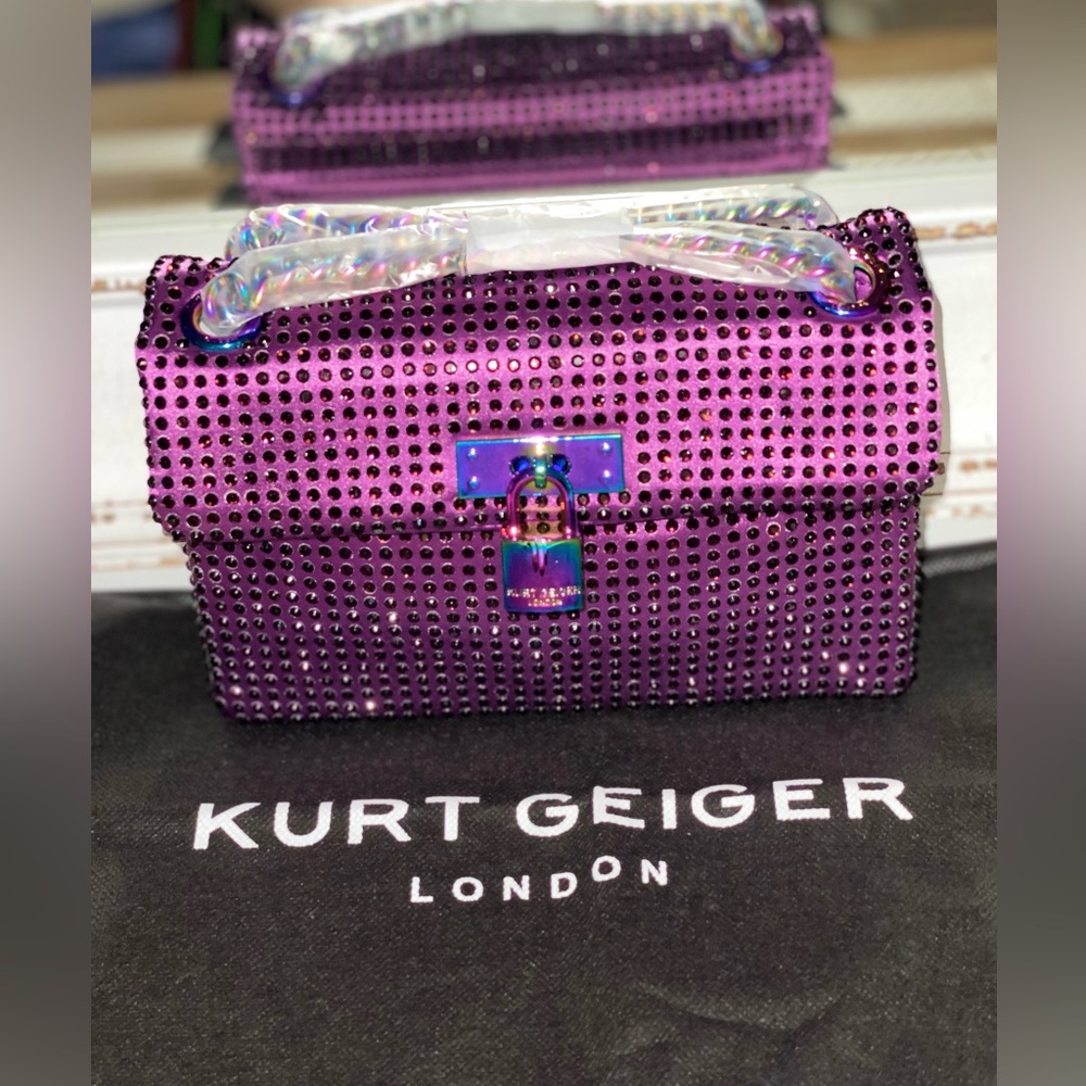 Kurt Geiger London Mini Purple Crystal Crossbody